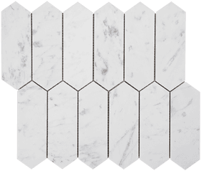 Carrara C Extra Honed Picket Mosaic 310x270x10mm Edgetilestone - Architecture Png