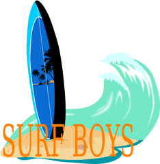 Surfboard - Surfboard And Waves Clipart Png