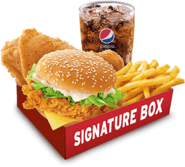 Download - Kfc Zinger Burger Set Png Image With No Kfc Zinger Burger Set