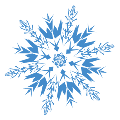 White Snowflake Transparent Png - Transparent Background Blue Snowflake Png