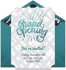 Free Grand Opening Calligraphy Online Invitation - Punchbowlcom Grand Opening Online Invitation Png