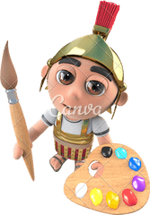 Funny Cartoon Gladiator Transparent Png