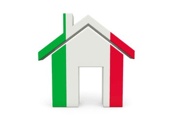 Home Icon Illustration Of Flag Italy - House With Italy Flag Png