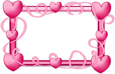 Pink Heart Frame Png Image - Heart Frame Border Design