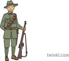 New Zealand Anzac Soldier Illustration - Twinkl Anzac Soldier Png