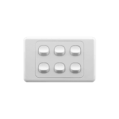 10a 6 Gang Wall Light Switch - Electronics Png