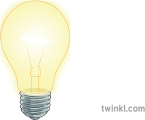 Lit Lightbulb Illustration - Twinkl Transparent Light Bulb Lit Png