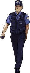 Police Officer Military Uniform - Male Police Officer Png