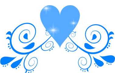 Blue Heart Swirl Clip Art - Free Paisley Clip Art Png