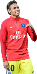 Neymar Png Psg Red Yellow - Neymar Psg Red Shirt