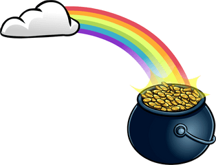 Gold Club Penguin Wiki Fandom - Rainbow Pot Of Gold Transparent Background Png