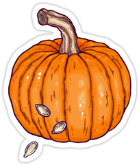 Pumpkin Dreamu0027 Sticker By Smalldrawing - Aesthetic Pumpkin Sticker Png