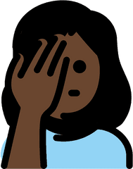 Woman Facepalming Emoji Clipart Free Download Transparent - Human Skin Color Png