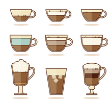 Coffee Mugs Cup Tea Iced Espresso Vector - Free PNG