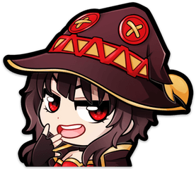 Smug Megumin Sticker - Waifu Bait Stickers Png