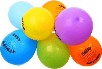 Colorful Happy Birthday Balloons Png Image - Transparent Birthday Item Png