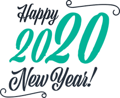 New Year Font Text Calligraphy For Happy 2020 Activities - Free PNG