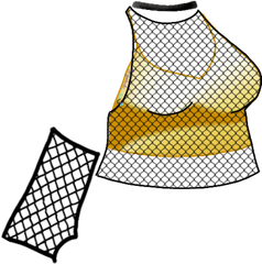 Gachalife Gachaverse Gacha Gachastudio Gold Top Fishnet Png Pattern