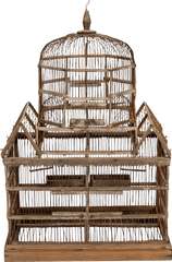 Download Hd English 19th Century Handmade Wooden Bird Cage - Solid Png