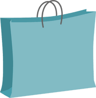 Blue Shopping Bag Clip Art - Free PNG