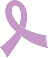 Double Ribbon Vector Library Png Files - Transparent Background Lavender Ribbon Cancer