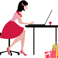 Beautiful Using Girl Laptop PNG Download Free