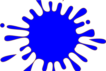 Paint Splat Clipart Png Download - Blue Paint Splat Png