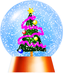 Free Christmas Clip Art - Christmas Tree Snow Globe Png