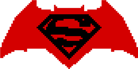 Batman Vs Superman - Batman V Superman Logo Pixel Png