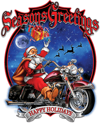 Download Seasons Greetings - Happy Holidays Happy Holidays Happy Holidays Motorcycle Png