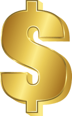 Gold Clipart Png - Gold Dollar Sign Clipart