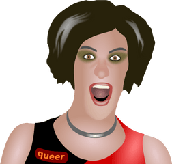 Graphic Image Of A Transvestite With An Open Mouth Free - Transvestite Png