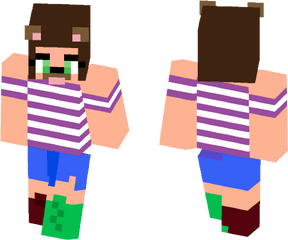 Download Summer Girl W Snapchat Dog Filter Minecraft Skin - Minecraft Png