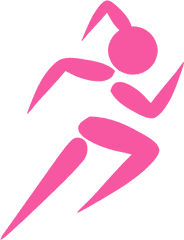 Girl Running Pink Clip Art - Vector Clip Art Running Clipart Transparent Png