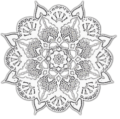 Download Mandala Icon Pfp Edit Overlay Overlays - Picsart Overlays White Png