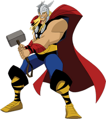 Free Thor Cartoon Cliparts Download - Avengers Mightiest Heroes Thor Png