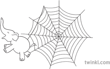 Ks1 Smiley Elephant - Spider Web Png Hd