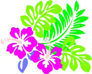 Download Hd Luxury Golden Flower Luxurious Leaf Cane Vine - Hawaiian Flower And Leaves Png