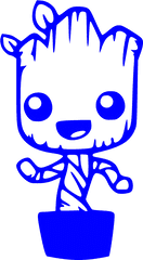 Baby Groot Dancing Guardians Of The Galaxy Funny Car - Baby Easy Baby Groot Drawing Png