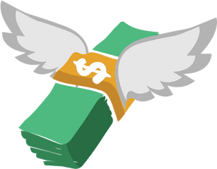 Money With Wings Emoji Clipart Free Download Transparent - Illustration Png