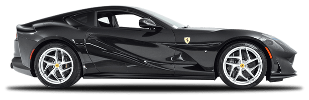 Ferrari Black Side View PNG Download Free