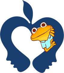 Apple Logo With Frog Peeking Through - Schaumburg School District 54 Png