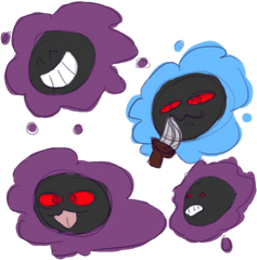 Gastly Pokemon - Cartoon Png