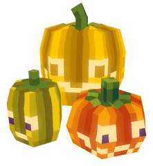 Pixel Pumpkins 3d Models Png Transparent