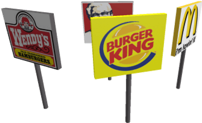 Mcdonaldu0027skfcu0027swendyu0027sburgeru0027s Kingu0027s Sign - Roblox Burger King Png