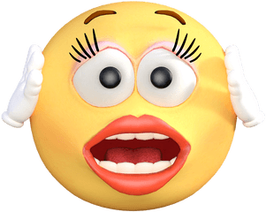 Emoticon Emoji Shock - Shocked Emoji Png