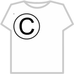 Copyright Symbols - Black Roblox Logo T Shirt Png