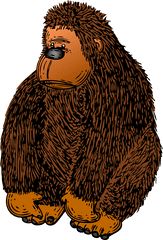 Gorilla Ape Brown - Cartoon Clipart Gorilla Png