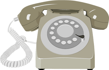 Rotary Dial Telephone Retro - Corded Phone Png