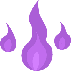 Fire Purple Violet Flame Cutie Mark - Will O Wisp Clipart Png